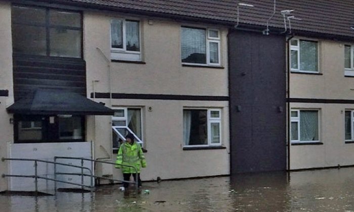 Staff support area around Warth Road hit by flooding
