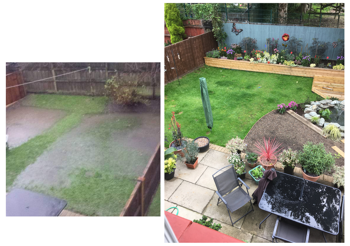 Before and After photos of the Most Improved Garden
